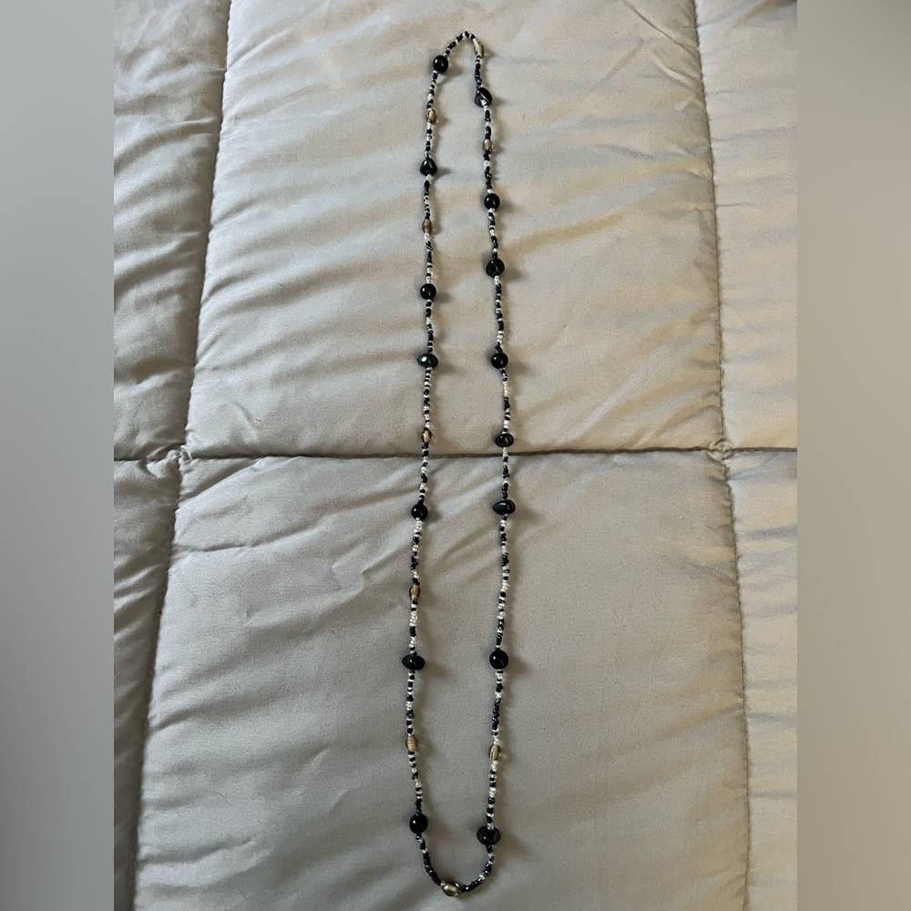 Black Beaded Necklace